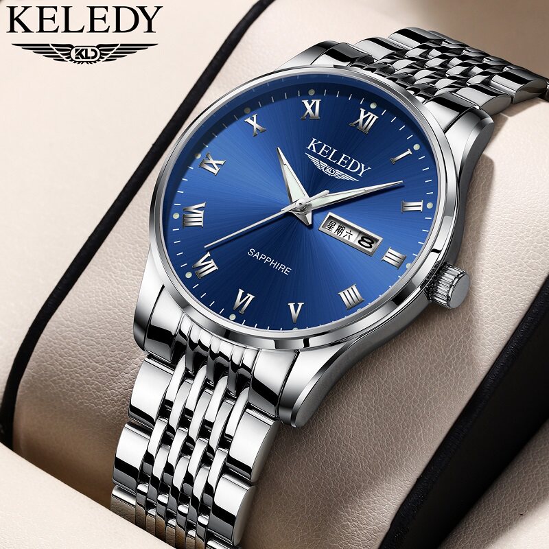 Swiss wave KELEDY piano watch men's waterproof ultra-thin automatic non-mechanical watch seven Karma men's watch