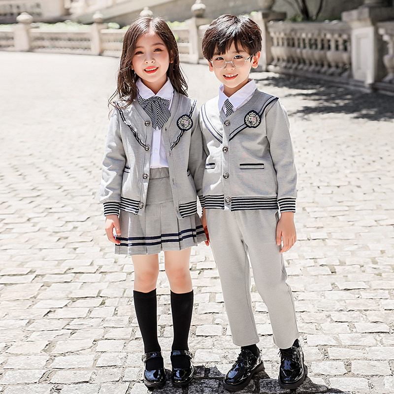 Kindergarten Garden Clothing Spring Autumn Summer Suit Yinglun College Children's Class Suits Korean Version Elementary School Children School Uniforms Three Sets