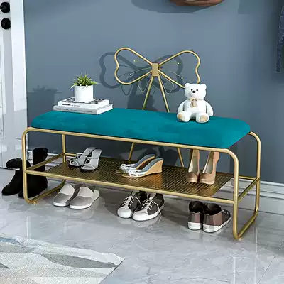 Light luxury shoe stool creative Net red home door simple modern Nordic shoe cabinet can sit in the door into the home wearing shoes stool