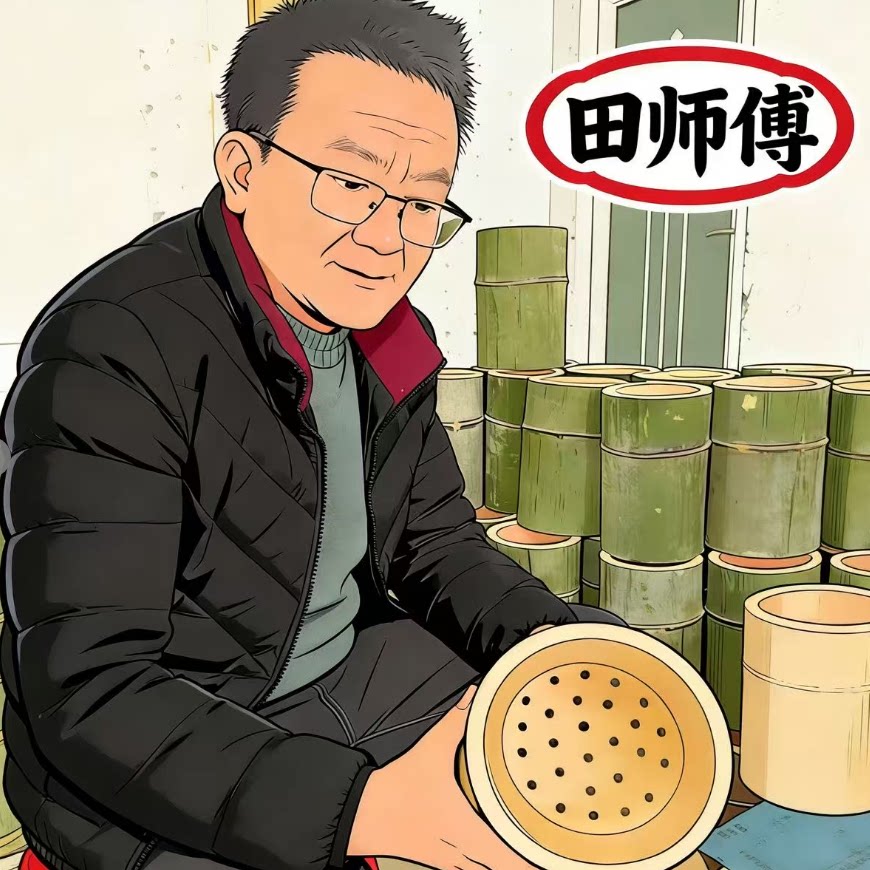 田师傅竹制品店的LOGO