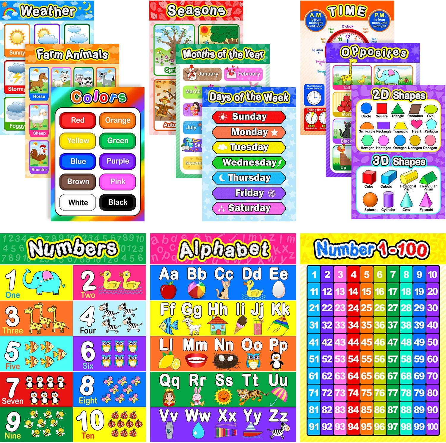 European and American hot-selling children's early education wall poster waterproof UV paper English alphabet education kindergarten room painting