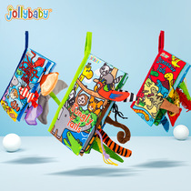 Jollybaby cute animal tail gift Enlightenment early education infant toy Baby puzzle cloth book Children