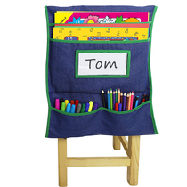 New kindergarten chair storage bag chair back cover pocket School childrens storage chair cover chair pocket
