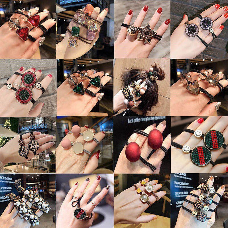 Korean version suitable for hair fine and less used hair ring hair ring women net red explosive hair accessories hair accessories fashion hair ring mati sturdy