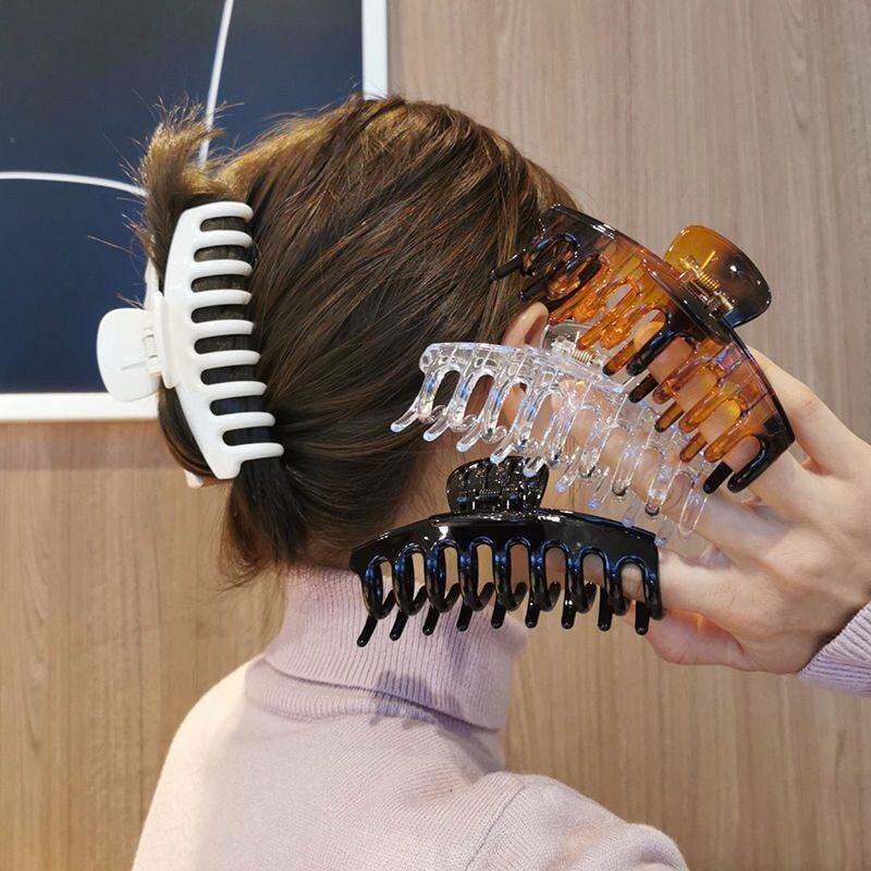 Grab Card Female Summer Great New Flow Su Temperament Han Style Plastic Fairy Qi Temperament Pearl Clip Rear Brain Spoon Hair Volume Multi-Arrest