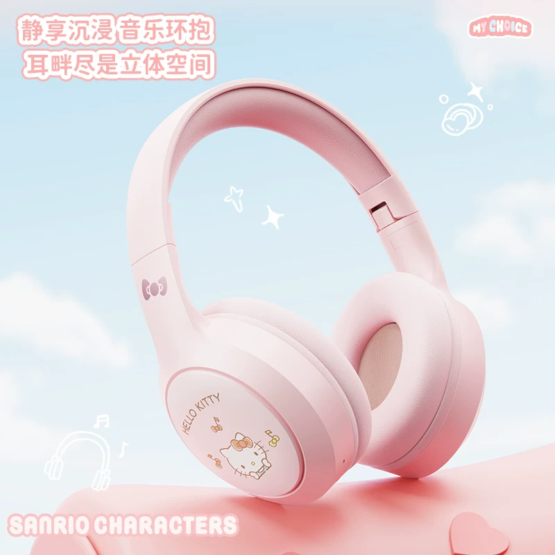 Sanrio, качественные милые наушники для учеников, bluetooth