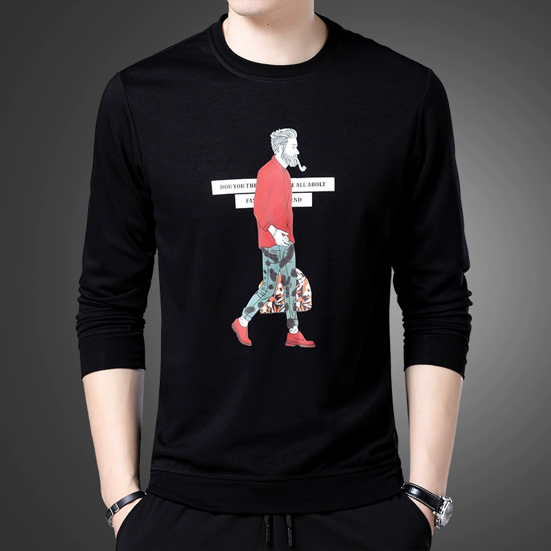 Năm 2020 áo len nam mới mùa thu nam trẻ nam áo thun dài tay áo len cổ tròn đơn giản - Thể thao lông cừu / jumper