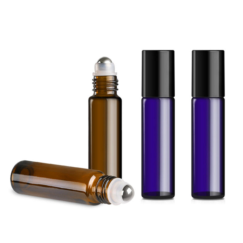 12 glass ball packed bottles of cosmetic oil bottles perfume portable travel bead small empty bottle 5 10ML