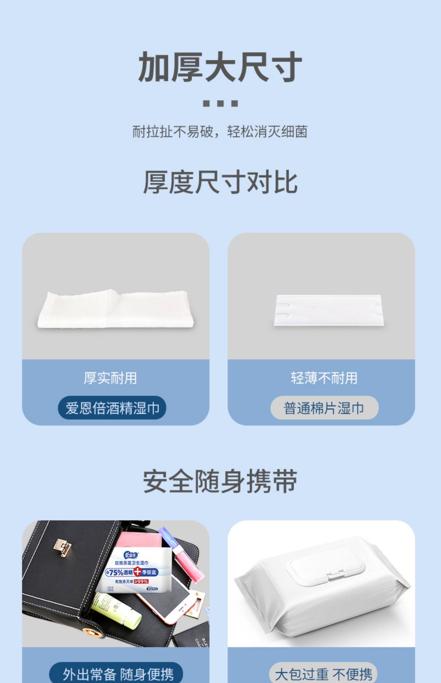 含75度酒精消毒湿巾小包,儿童杀菌专用湿纸巾,9块9包邮,消毒湿巾,湿巾