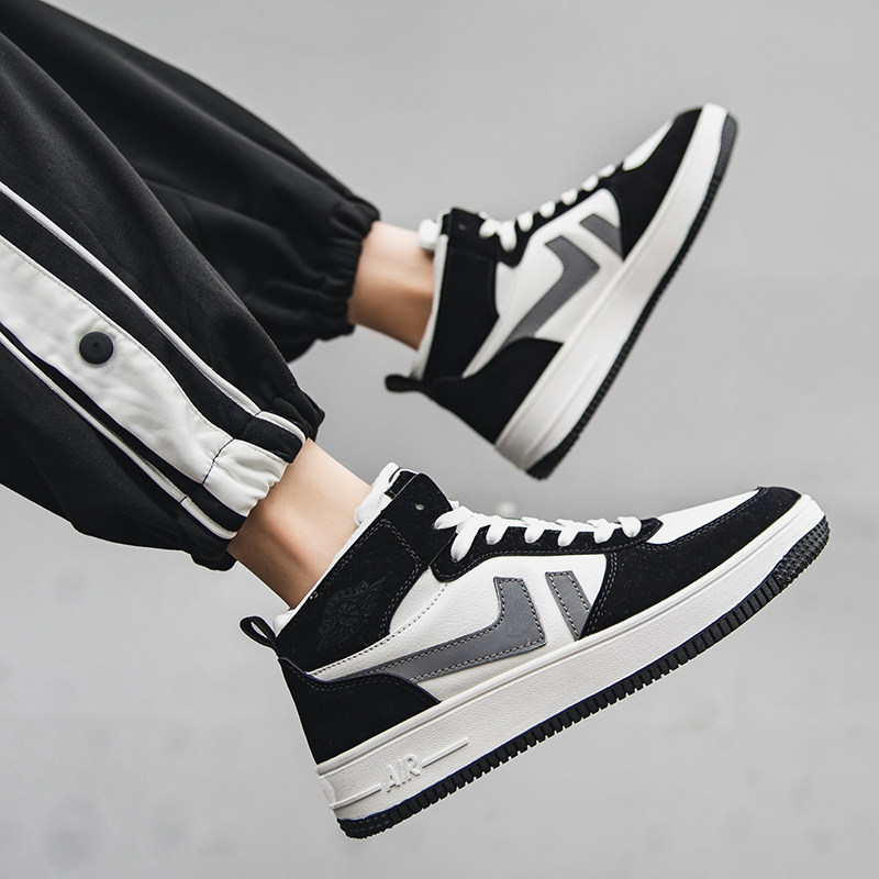 Hongxing official website Hongxingerke official flagship store high tube board shoes men's tide Air Force No. 1 men's shoes breathable and breathable