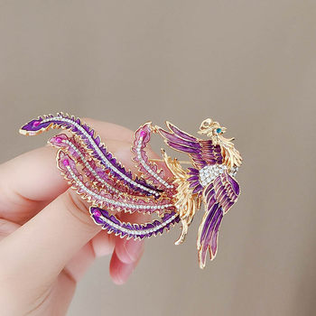 High-end brooch new chinese style phoenix retro