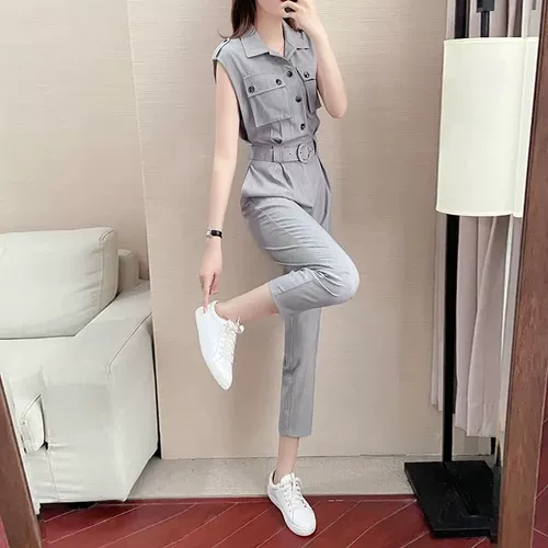 Приталенный комбинезон, модные штаны, высокая талия, подходит для подростков