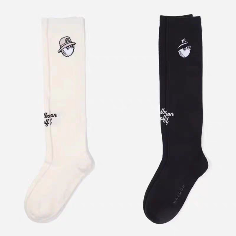 Korean Original Malbon Golf Socks for Men and Women, New Pure Cotton Long Socks, Casual Sports Outdoor Sweat-Absorbent Socks