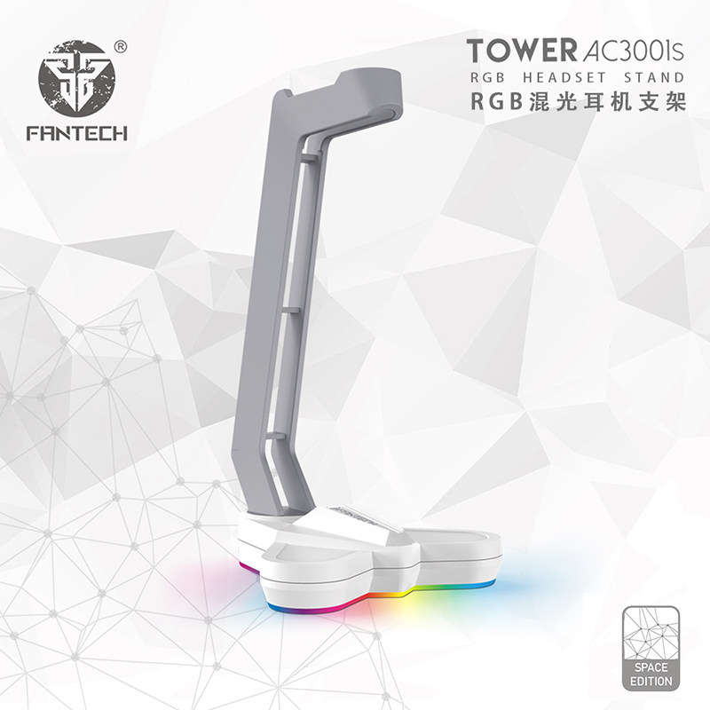 FANTECH AC3001S White rgb Luminous Headphone Bracket Electric Competition Headgear Hanger Support Display Bracket Bracket