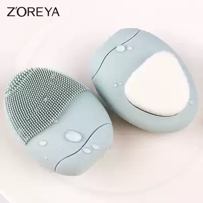 Double-sided wash brush soft hair silicone face washer manual face wash face artifact deep cleansing facial makeup brush