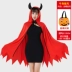 Halloween trẻ em người lớn cosplay nam và nữ áo choàng sừng quỷ mũi mũi trình diễn trang phục halloween kinh dị Trang phục haloween