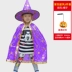Halloween Áo choàng trẻ em mẫu giáo bé trai và bé gái phù thủy nhỏ nhà ảo thuật quần áo phù thủy trang phục bí ngô 