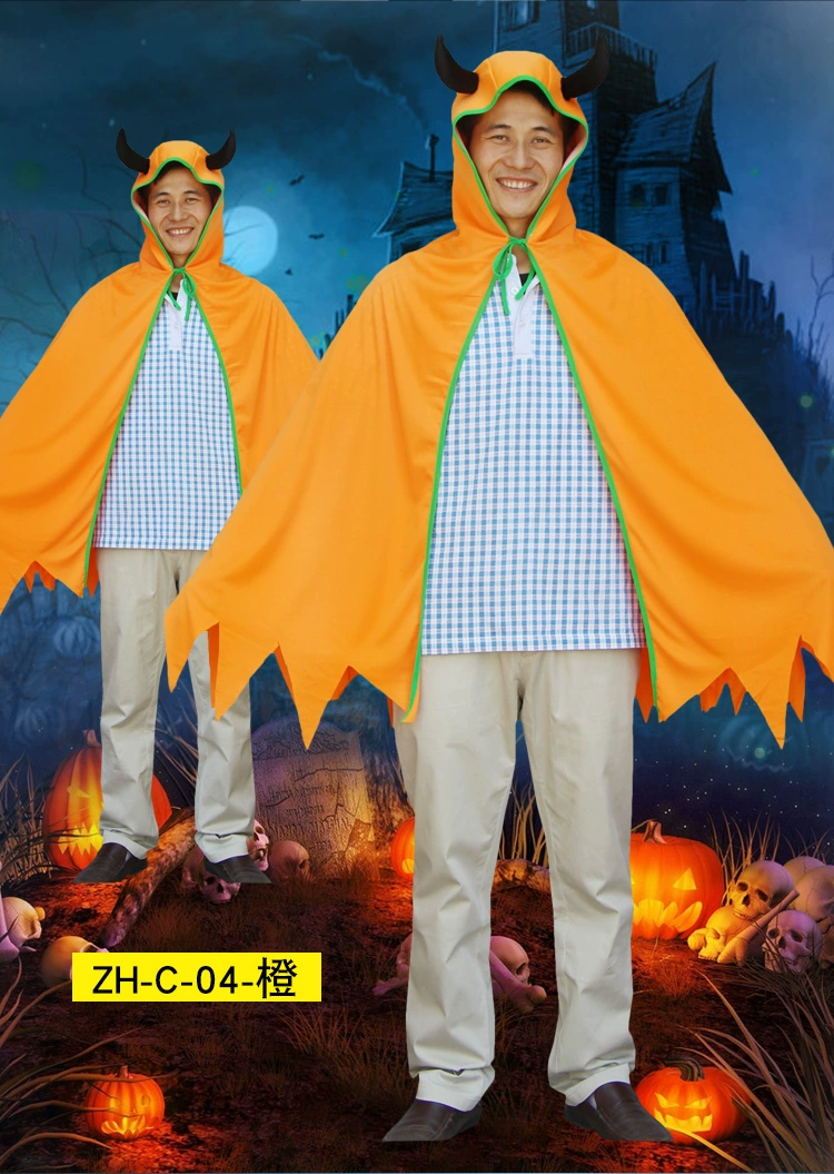 Halloween trẻ em người lớn cosplay nam và nữ áo choàng sừng quỷ mũi mũi trình diễn trang phục halloween kinh dị