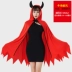 Halloween trẻ em người lớn cosplay nam và nữ áo choàng sừng quỷ mũi mũi trình diễn trang phục halloween kinh dị Trang phục haloween