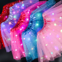 Luminous gauze skirt Little girl back decoration Luminous butterfly wings set Princess childrens wonderful fairy props Tutu