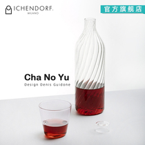 ICHENDORF Cha No Yu Series threaded glass water bottle Summer household cold water pot with lid Net celebrity gift