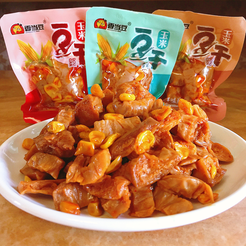 Xiangdangdou Corn Dried Tofu Vegetarian Meat Small Package Spiced Spicy Strips Dried Tofu Delicious Snack Ranking Snacks
