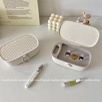 Household sewing box portable small scissors white thread sewing tool box student dormitory multi-functional sewing bag multi-color u