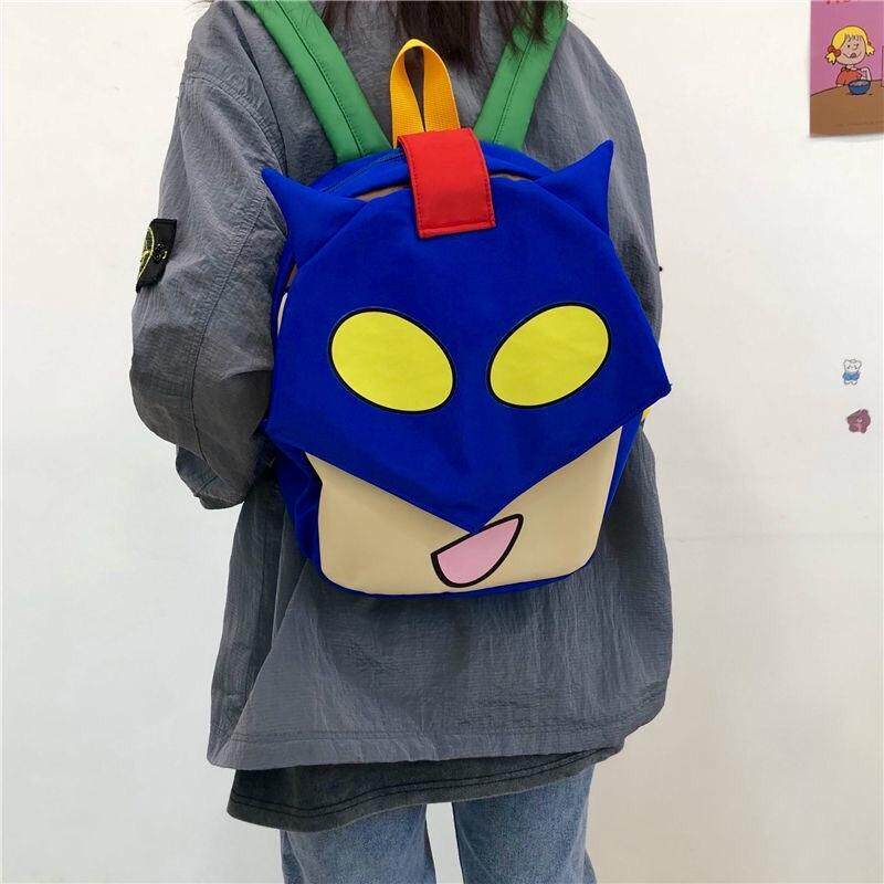 Animation Superman backpack crayons small new variable face light and easy to protect cute creativity quick animation