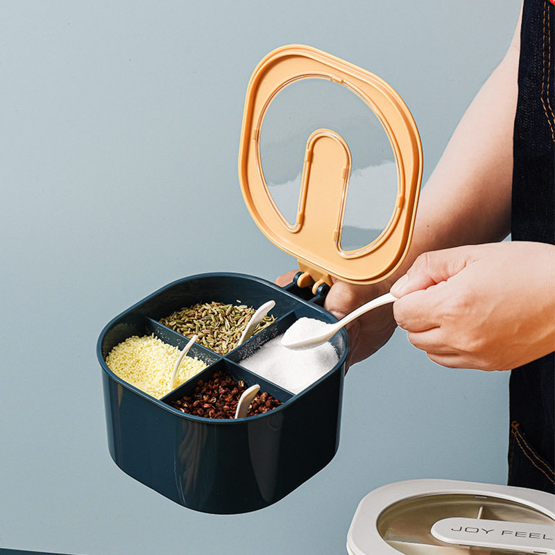 Kitchen Seasoning Box Polygge Nordic Home Creative Sugar Salt MSG Seasoning box with lid Seasoning Box