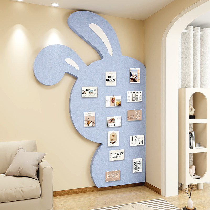 Cute Rabbit Photo Wall Background Board Felt Wall Stickers Kidsren's Room Wall Decoration Creative High-End Photo Display Wall