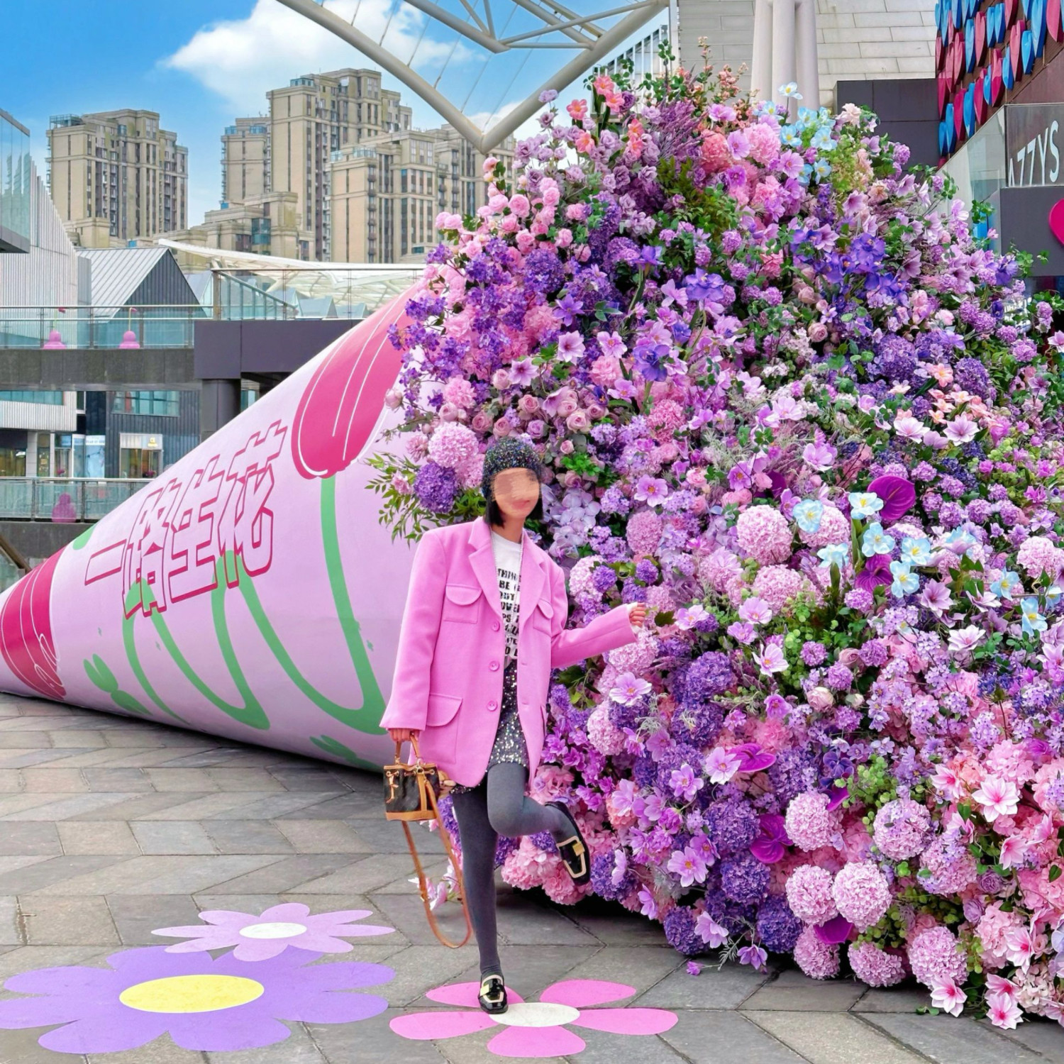 巨型捧花美陈摆件:拍照神器+氛围王炸!节日活动必备出圈道具!-景观道具-淘宝好物网