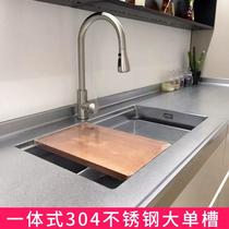 Factory direct sales customized stainless steel countertops integrated cabinets dismantled old renovations integrated sinks 304 stainless steel stoves