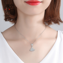 Necklace female sterling silver ins niche design simple Korean version of light luxury sexy skirt student girlfriends Valentines Day gift