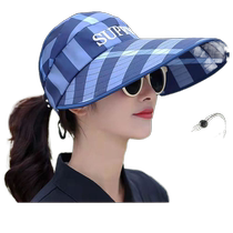 Sun hat woman summer big head around sun hat bike cover the top of the top cool hat large hat cornice along the sun hat