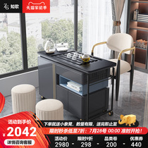 Mobile Tea Table Chair Combo Home Swivel Integrated Light Lavish Tea Car Modern Minima Kung Fu Small Balcony Small Tea Table