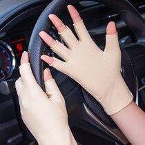 Mechia gloves to prevent phototherapy machine to bake black sunscreen radiation protection against UV-proof black barrier dew and half finger gloves
