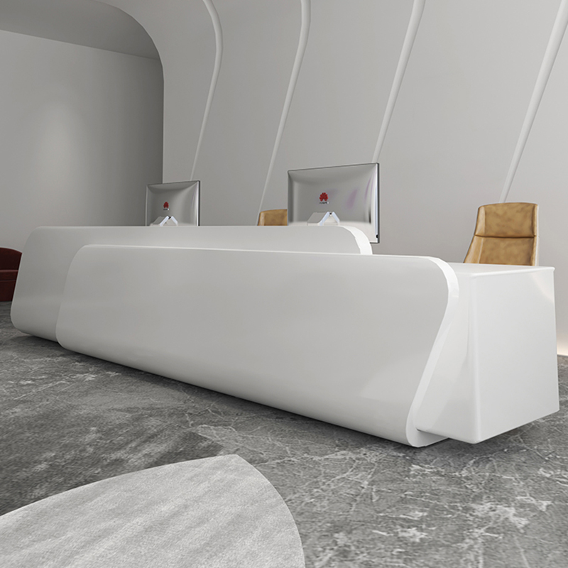 Company reception desk high-end office bar creative technology paint welcome reception consultation counter cashier counter