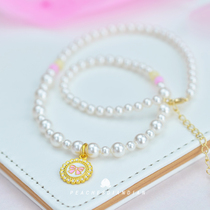 Flower Fairy Childrens Pearl Necklace Girls Austrian Shijia Pearl Beads Short Necklace Choker Princess