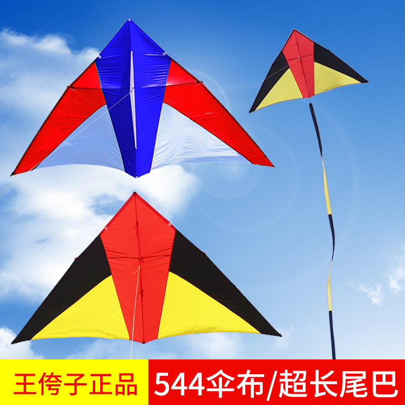 Weifang New King Son Kite Kite Lord Special Upscale Large Carbon Pole Umbrella Cloth Triangle Long Tail Breeze King-Taobao
