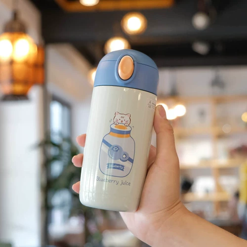 Маленький портативный стакан подходит для мужчин и женщин, детская маленькая трубочка для школьников со стаканом