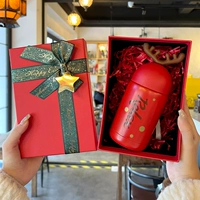 Красная подарочная коробка из нержавеющей стали, английский, 300 мл