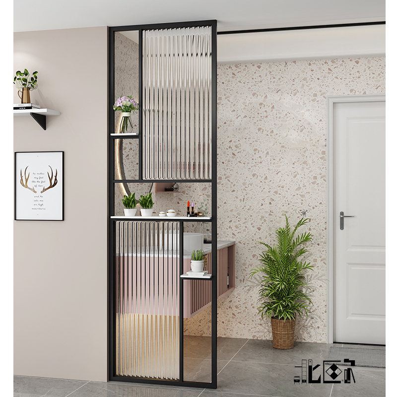 Modern minimalist Changhong glass partition wall living-room Makeup Room Wash Terrace Light Extravagant to the door Xuanguan Iron Art Screen