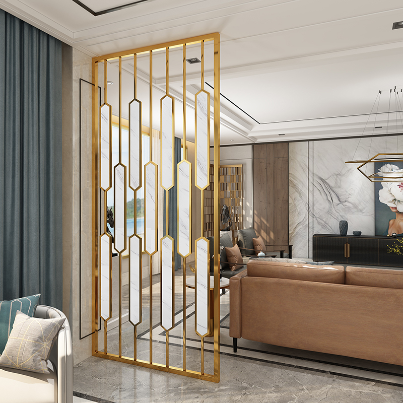 Nordic Modern Iron Art Screen Partition Broken Net Red Living Room Dining Room Entrance to the family Xuanguan Metal hollowed-out office Decorative Wall