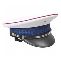 Firefighter big brim hat mens spring and autumn commander white hat standby commander uniform large cap