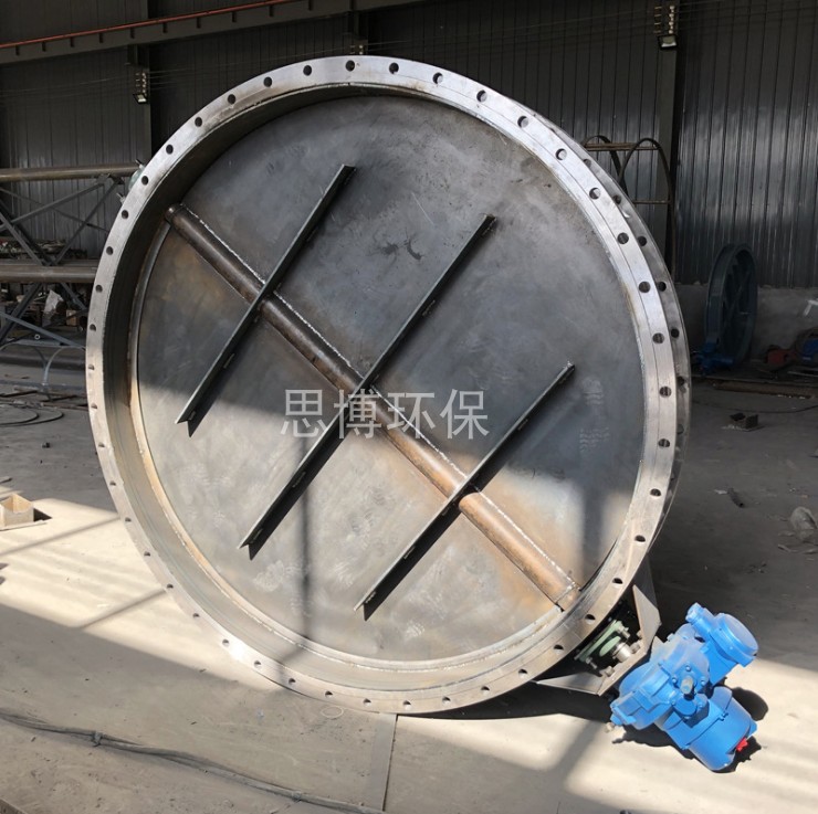 Custom Manual Ventilation Butterfly Valve Handle Cold Air Valve Turbine Shutter Valve DN300 Round Pneumatic Flange Air Regulating Valve