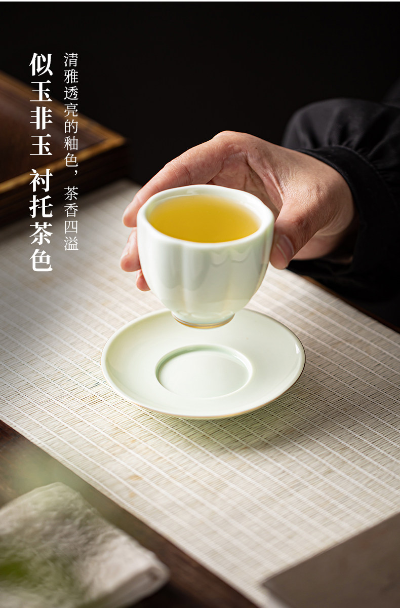 Ликер Cup 羊脂玉瓷白酒杯套装家用个人烈酒杯女主人杯花瓣杯品茗杯二两酒盅