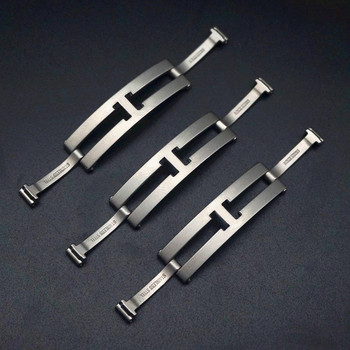 Mengshi Watch Buckle Compatible with Cartier Ballon Bleu Tank Solo London Watch Steel Strap Buckle Butterfly Clasp