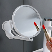 Bathroom Makeup Mirror Hotel Toilet Sticker Wall Push-and-pull Telescopic Folding Bifacial Enlargement Cosmetic Mirror Free of perforated wall-hanging