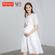 Fisher-Price Maternity Summer Dress New Summer Maternity Dress Long Skirt Pure Cotton Skirt Top Small Maternity Dress