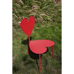Xiwusuo 사랑 빨간색 디자인 의자 좌석 매우 간단한 금속 현대 미술 포즈 인터넷 연예인 스타일 의자